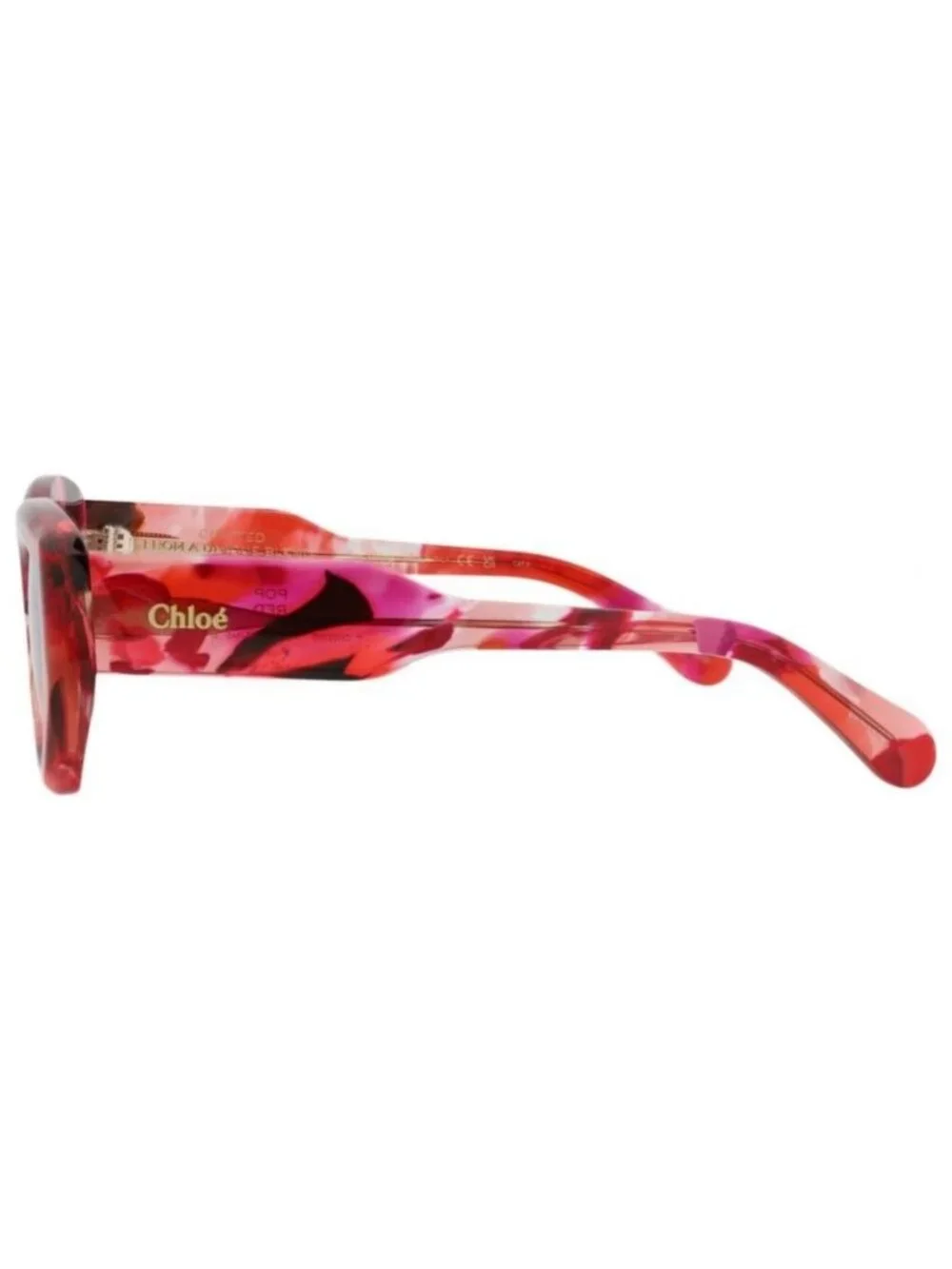 New Chloé Womens Cat Eye Red Red Violet Fashion Designer Sunglasses
